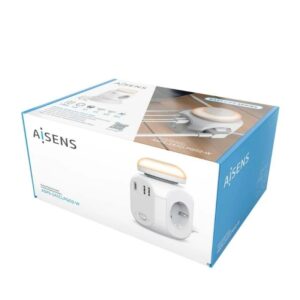 Regleta y Luz Nocturna Aisens ASPS-2A1CLPQ02-W 4 Tomas 1 USB Tipo-C PD 2 USB Blanco