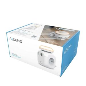 Regleta Luz Nocturna Aisens ASPS-3A1CL01-W 4 Tomas 1 USB Tipo-C 3 USB Blanco