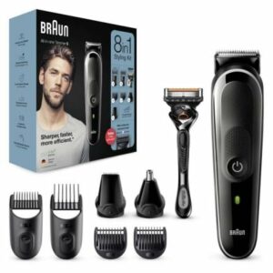 Afeitadora Braun All in One Trimmer 5 MGK 5360 con Batería 8 Accesorios