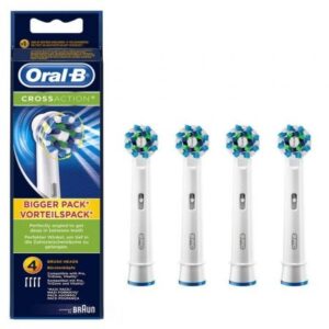 Cabezal de Recambio Braun para cepillo Braun Oral-B Pro Cross Action/ Pack 4 uds