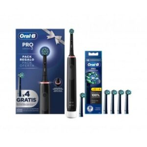 Cepillo Dental Braun Oral-B Pro 3 Incluye 4 Cabezales Negro