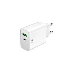 EWENT EW1325 Cargador de Pared Rápido USB-C  QC 3.0  30W