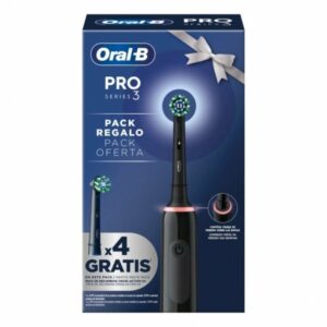 Cepillo Dental Braun Oral-B Pro 3/ Incluye 4 Cabezales/ Negro