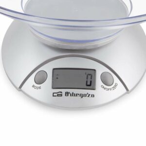 Báscula de Cocina Electrónica Orbegozo PC 1009 hasta 3kg Plata