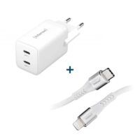 Intenso Cargador de Pared 7804012 GaN W40CC 2xUSB + cable Lightning Cable USB-C