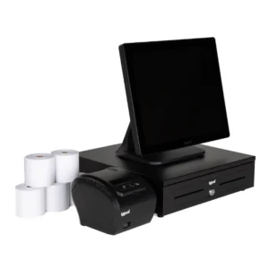 iggual Pack completo TPV 17" AIO TP8002 + Cajón IRON + Impresora Térmica + 5 Rollos