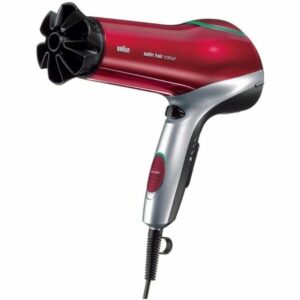 Secador Braun Satin Hair 7 HD770E/ 2200W/ Iónico/ Rojo y Plata