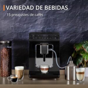 Cafetera Expreso Krups Evidence EA891810/ 1450W/ 15 Bares/ Negra