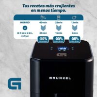 Freidora por Aire Sin Aceite Grunkel Black Easy Fryer 1200W Capacidad 4L,Black Easy Fryer