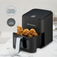 Freidora por Aire Sin Aceite Grunkel Black Easy Fryer 1200W Capacidad 4L,Black Easy Fryer