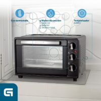 Horno de Sobremesa Grunkel HR-23HN 1600W Capacidad 23L