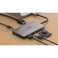 Docking USB Tipo-C D-Link DUB-M610/ 2xUSB/ 1xUSB Tipo-C PD/ 1xThunderbolt 3/ 1xHDMI/ 1xLector Tarjetas SD/ Gris