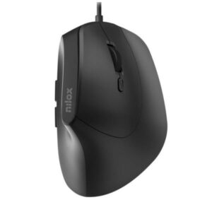 Nilox Ratón Vertical 3600 DPI, 6 botones, negro