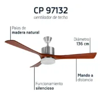 ventilador de techo orbegozo cp 97132 70w 3 aspas 136cm 3 velocidades