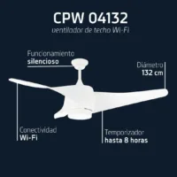 ventilador de techo orbegozo cpw 04132 60w 3 aspas 132cm 3 velocidades