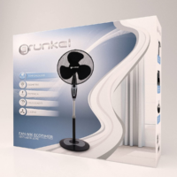 ventilador de pie grunkel fan n16ecotimer 60w 5 aspas 40cm 3 velocidades