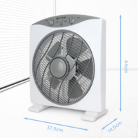 ventilador de suelo grunkel box fan 45w 5 aspas 30cm 3 velocidades