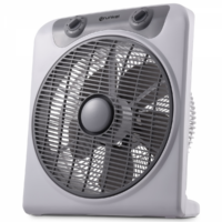 ventilador de suelo grunkel box fan 45w 5 aspas 30cm 3 velocidades