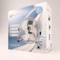 ventilador de suelo industrial grunkel met h18industrial 90w 3 aspas 45cm 3 velocidades