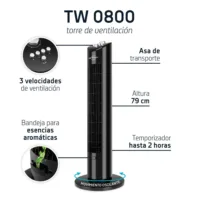 ventilador de torre orbegozo tw 0800 60w 3 velocidades