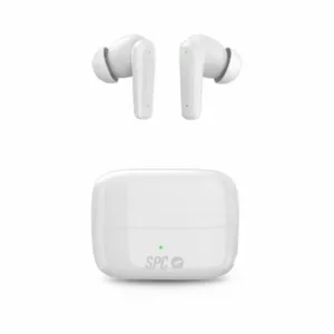auriculares bluetooth spc ether 2 pro con estuche de carga autonomía 6.5h blancos