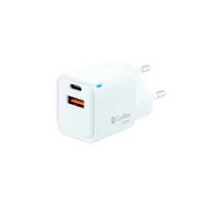 coolbox cargador pared gan 20w usb c/usb a