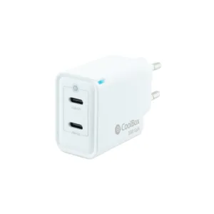 coolbox cargador de pared gan 35w usb c/usb c