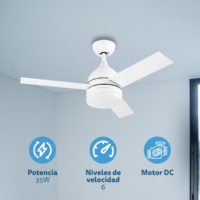 ventilador de techo grunkel skyeco 42 40w aspas 106cm 6 velocidades