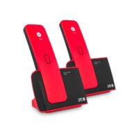 SPC Blade 7292RC2 Pack DUO Teléfono Inalámbrico Rojo y Negro,843084881590,7292RC2