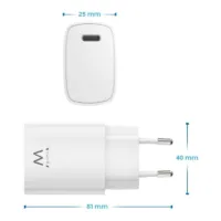 EWENT EW1320 Cargador Usb-C carga rapida 20W,EW1320,8056045876379