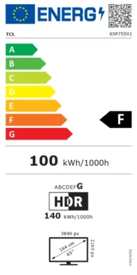 tcl 65p755 tv 65" 4k stvand 2xusb 3xhdmi