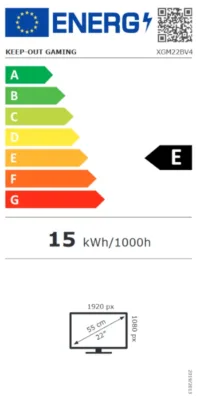 keep out xgm22bv4 monitor 21.5" fhd 100h vga hdmi multimedia