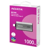 disco adata sc750 ssd externo 1tb usb 3.2 gen2 gris