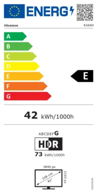 hisense 43a6n tv 43" 4k smartv 3xhdmi 2xusb bth wifi