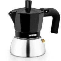 Cafetera Italiana Monix Induction Inox M863006 6 Tazas Negra