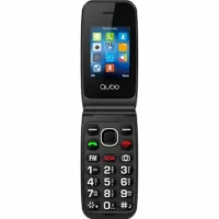 Teléfono Móvil Qubo NEON2W-SOS para Personas Mayores Negro Incluye Base de Carga