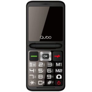 Teléfono Móvil Qubo X-10 para Personas Mayores Negro