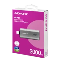 adata sc750 ssd disco externo 2tb usb 3.2 gen2 gris