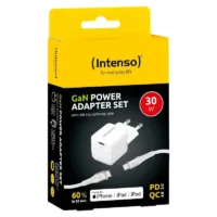 Intenso | Cargador pared GaN W30C USB-C|blanco,7803022,4034303033317,GaN W30C