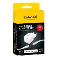 Intenso | KIT Cargador GaN W30C + Cable Lightning,7803052,4034303034116,GaN W30C