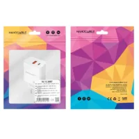 nanocable cargador usb c/pd+usb a/qc 20w blanco