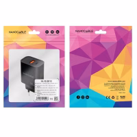 nanocable cargador usb c/pd+usb a/qc 30w negro