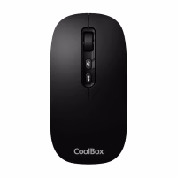 Coolbox Ratón W02-IA Inalámbrico RF+BT Negro