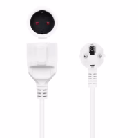 Nanocable Cable Alimentacion Alargador schuko blanco 2 M - Imagen 3