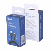 iggual cable usb a a tipo c 3a 180 cm trenzado