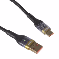 iggual cable usb a a tipo c 3a 100 cm trenzado led