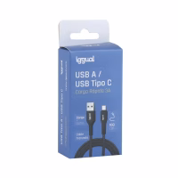 iggual Cable USB-A a tipo C 3A 100 cm trenzado - Imagen 3