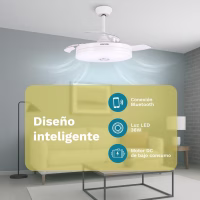 ventilador de techo grunkel skywind 42bt2/ 30w/ 3 aspas 106cm/ 6 velocidades