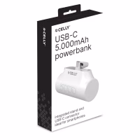 Celly Powerbank Compacta Usb-C 5000 mAh Blanca - Imagen 2