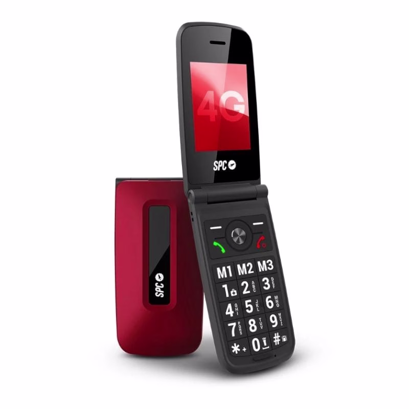 SPC 2342R Titan 4G Movil Senior 2.4" S.HELP Rojo